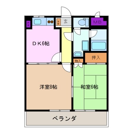 楠駅 徒歩3分 2階の物件間取画像